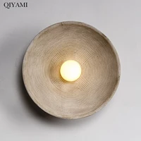 Nordic Retro Wood Grain Wall Lamps For Bedside Study Dining Room Corridor Round Indoor Deco G9 Sconce Lights Fixtures AC90-260V