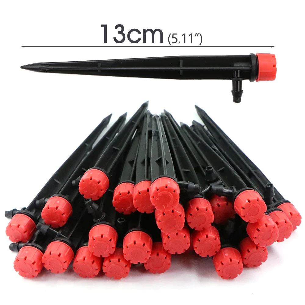 Садовый Шланг 1/4 Дюйма С Регулируемой Насадкой 13 См Для Цветов Теплиц Овощей