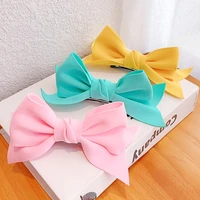 candy color cotton solid hair bows hair clips for kids girls hairpin children headwear women hair accessories boutique headdress