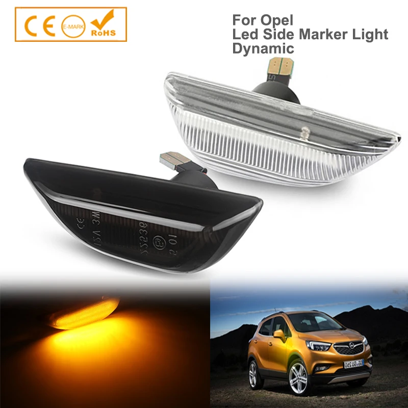 

For Opel Mokka X Chevrolet Trax Buick Encore Car-Styling 2pcs Led Dynamic Side Marker Turn Signal Light Sequential Blinker Lamp