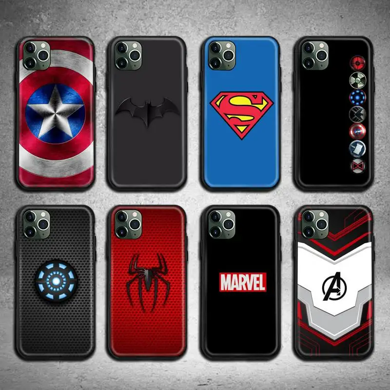

Marvel Superhero LOGO Phone Case For iphone 14 Plus 13 12 Mini 11 Pro XS Max X XR Cover