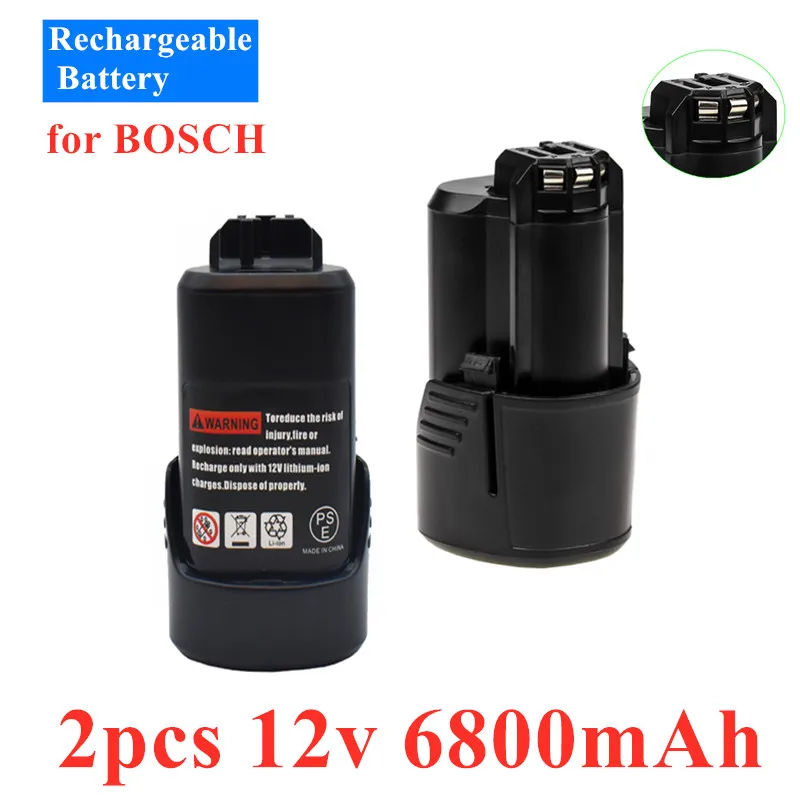 

6.8Ah 10.8V 12V Li-ion Rechargeable Battery pack replace cordless Electric drill screwdriver BAT411 BAT412 BAT412A electric saw