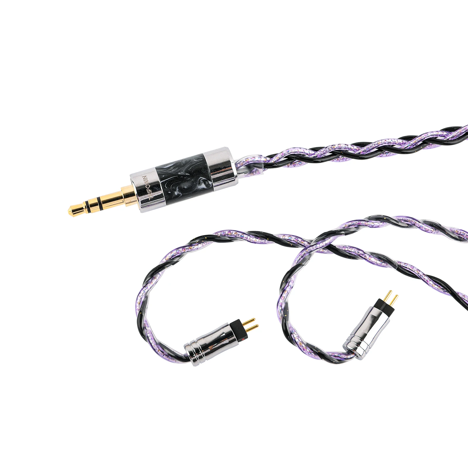 Фото Кабель Tripowin Moonshadow IEM, 4-жильный медный кабель из сплава алюминия и посеребренный кабель для наушников OCC, сменный кабель Hi-Fi №3