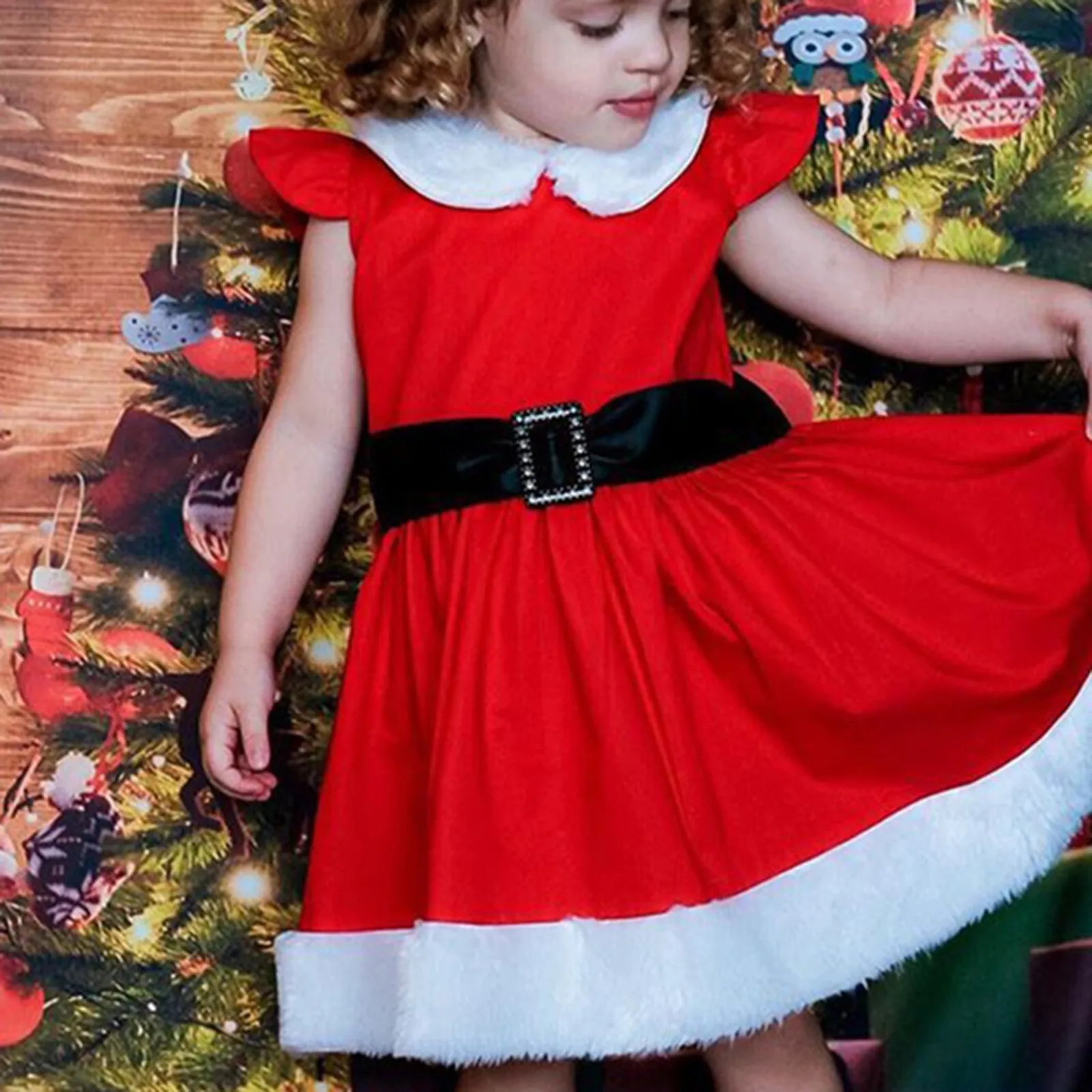 

Princess Fluffys Dress Bubble Skirt Christmas Girls Toddler Baby Clothes Ruffle Girls Dress&Skirt Girls Animal Print Clothes