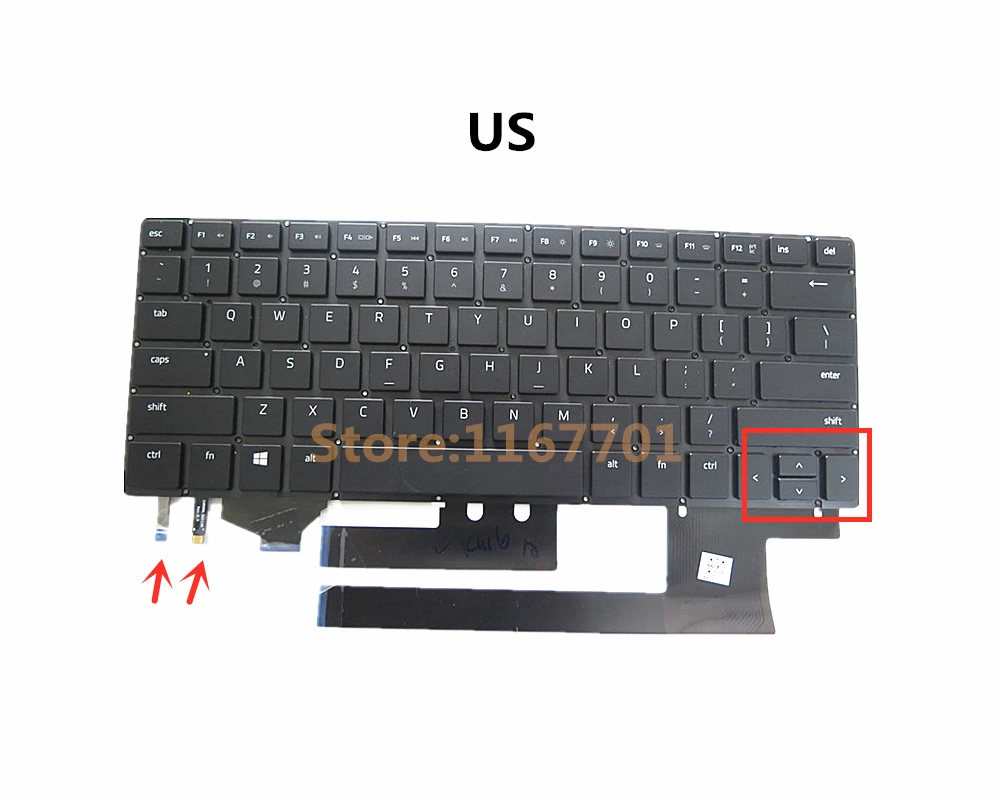 Новый ноутбук US/UK/EU/DE/NO/FR Клавиатура с подсветкой для Razer Blade Stealth 13 RZ09-0168-0195-0196-0239