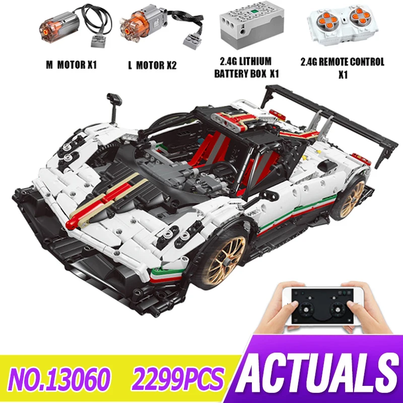 

MOULD KING 13060 High-Tech Toys The APP RC Motorized Zondas Racing Car Model Building Blocks Bricks Christams Gifts