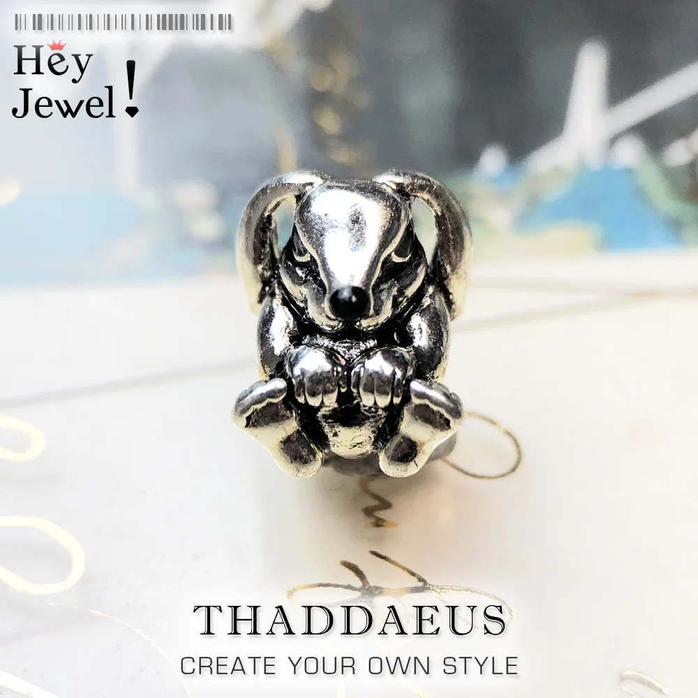 

Beads Rabbit,Silver Plated Fits Bracelet Europe Necklace European DIY Bijoux Jewelry Accessories Gift For Women