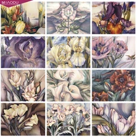 2022 new 5d diamond painting orchid calla lily flowers full round diamond embroidery mosaic cross stitch landscape home decor