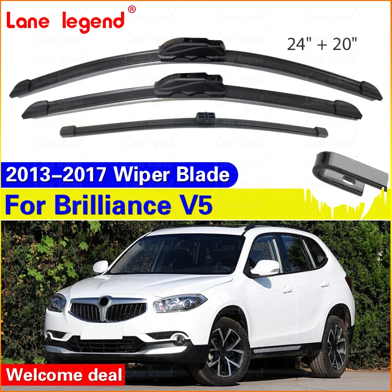 

Для Brilliance V5 2013 2014 2015 2016 2017 автомобильные передние и задние щетки стеклоочистителя из мягкой резины стеклоочистители авто лобовое стекло