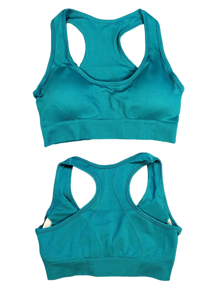 Custom Logo Seamless Yoga Set For Women Gym Clothes Sportswear Workout Wear Female Fitness Leggings Bra Suits Sport Outfits