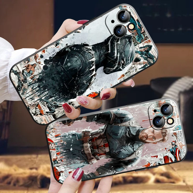 

Marvel The Avengers Iron Man Phone Case For Apple iPhone 13 12 11 Pro 12 13 Mini X XR XS Max SE 6 6s 7 8 Plus Carcasa