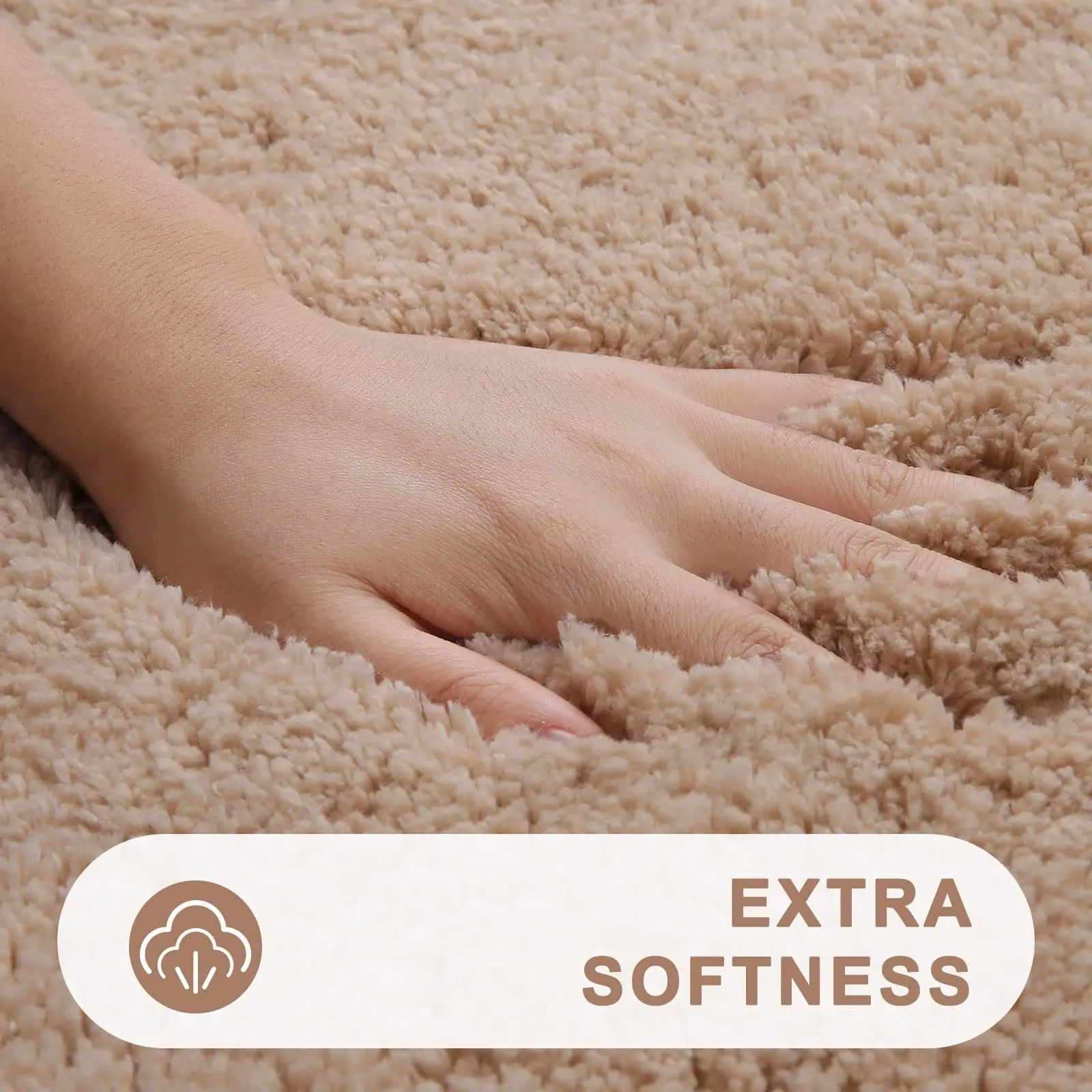 Kitinjoy Пушистые коврики для ванной комнаты Нескользящий моющийся впитывающий