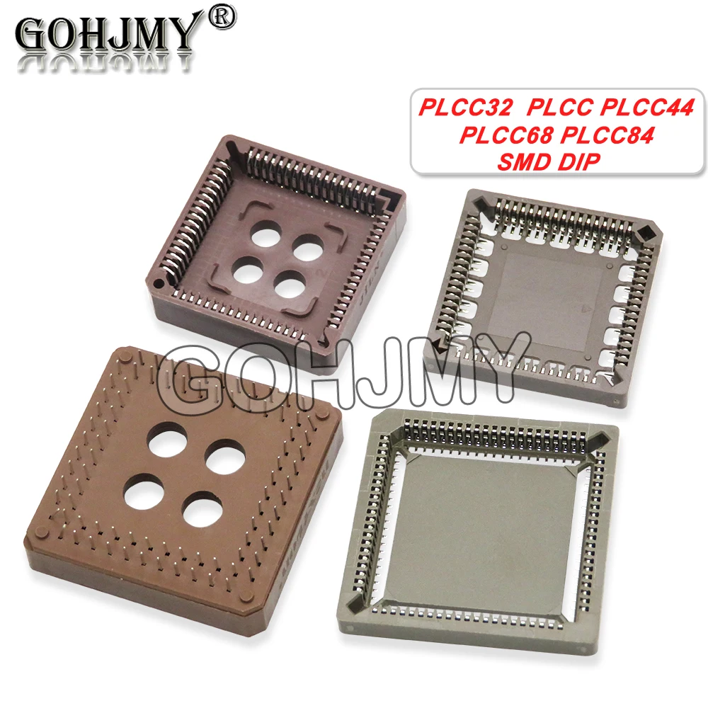 5 шт. PLCC IC socket PLCC32 PLCC44 PLCC68 PLCC84 SMD DIP PLCC Socket adapter new