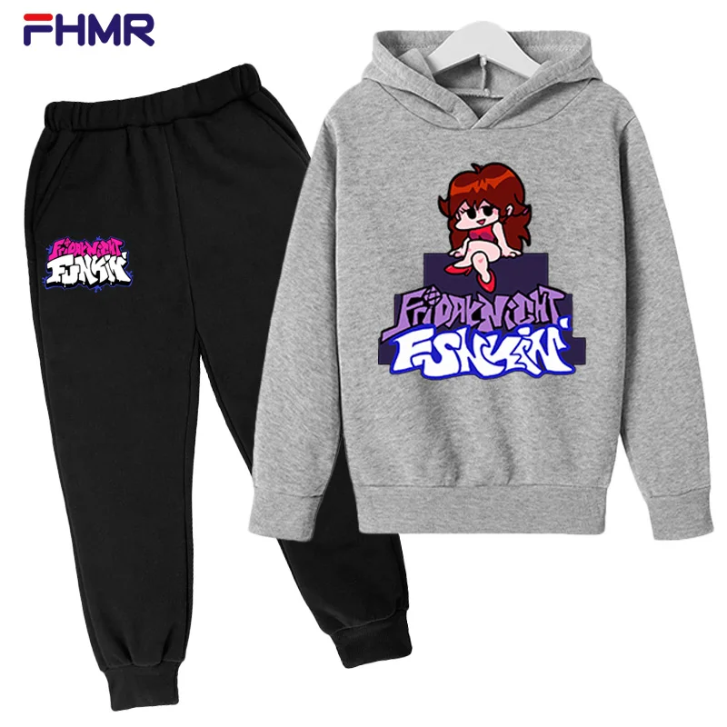 

Kids Set Friday Night Funkin Kids Hoodie Set Hoodie + Pants Two Piece Set Kids Activewear