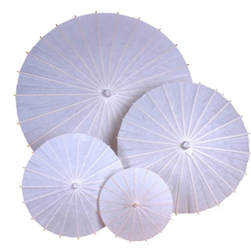 

10 шт., зонты из белой бумаги с рисунком «сделай сам»