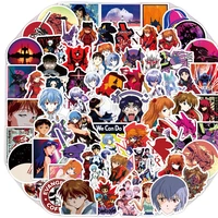 100 new evangelion japanese anime cartoon decoration suitcase notebook water cup computer graffiti waterproof sticker