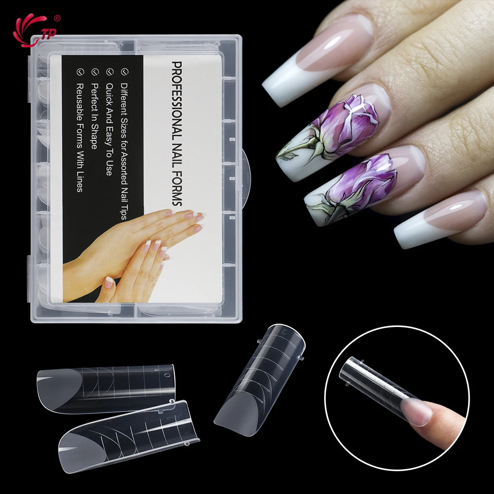 

TP Nail Dual Forms Full Cover False Nails For UV Gel Quick Building Mold Tips Fake Nail Shaping Extend Top Molds Accessories