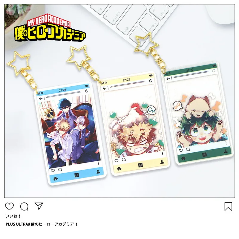 

My Hero Academia Key Chain Man Anime Midoriya Izuku Todoroki Shoto Key Chain Women Acrylic Key Holder Cute Key Ring Porte Clef