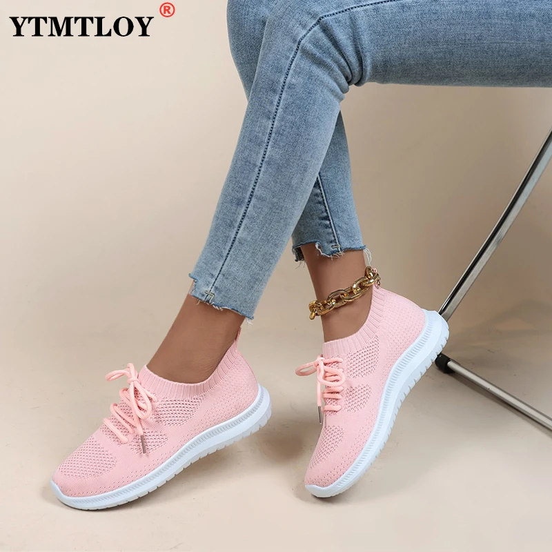

Women's Sneakers Spring Ladies Flat Shoes Casual Vulcanized Summer Light Mesh Breathable Female Running Shoes Black Sneakers