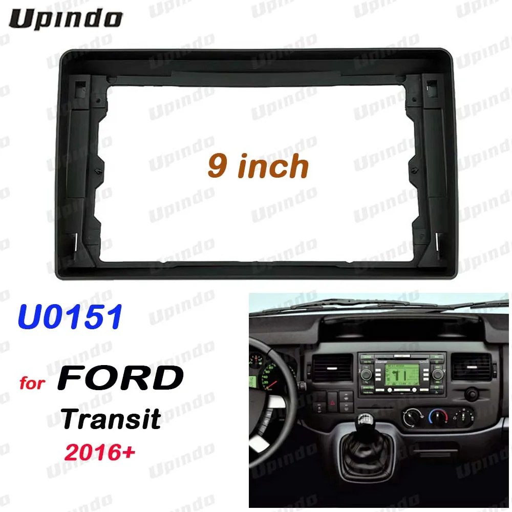 

2 Din 9 Inch Car Radio Installation DVD GPS Mp5 Plastic Fascia Panel Frame for Ford Transit 2016 Dash Mount Kit