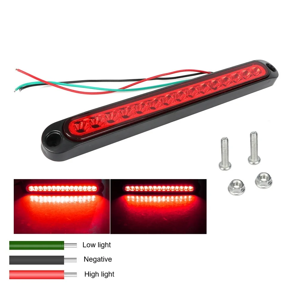 

15LED автомобильный задний фонарь стоп-сигнал 12 В 24 В водонепроницаемый боковой габаритный индикатор грузовика габаритный фонарь