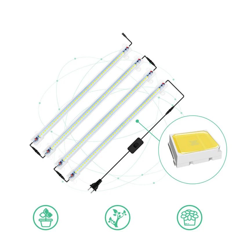 30 см светодиодный светильник для выращивания растений цветов трубчатая лампа