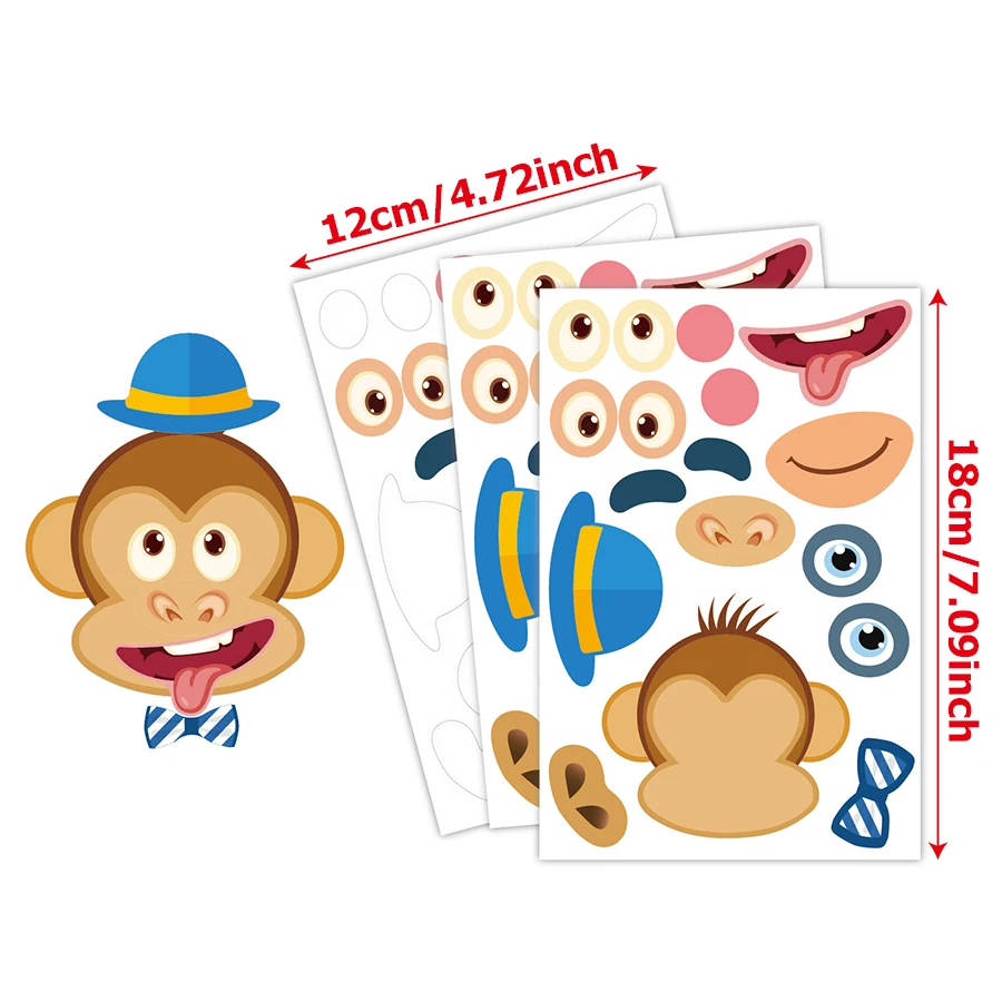 12 листов/набор детские наклейки сделай сам