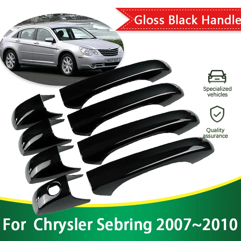 

Fit for Chrysler Sebring MK3 JS 2007 2008 2009 2010 Gloss Black Door Handle Cover Creative Stickers Trim Car Accessories Gadget