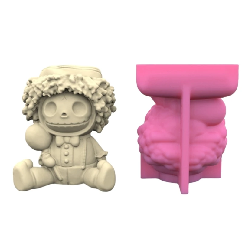 

L5YA Flower Pot Mold Silicone Succulent Flowerpot Plant Vintage Mould Concrete Cement