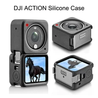 used for dji action 2 silicone protective case sports camera accessories anti scratch anti skid dust cover new product