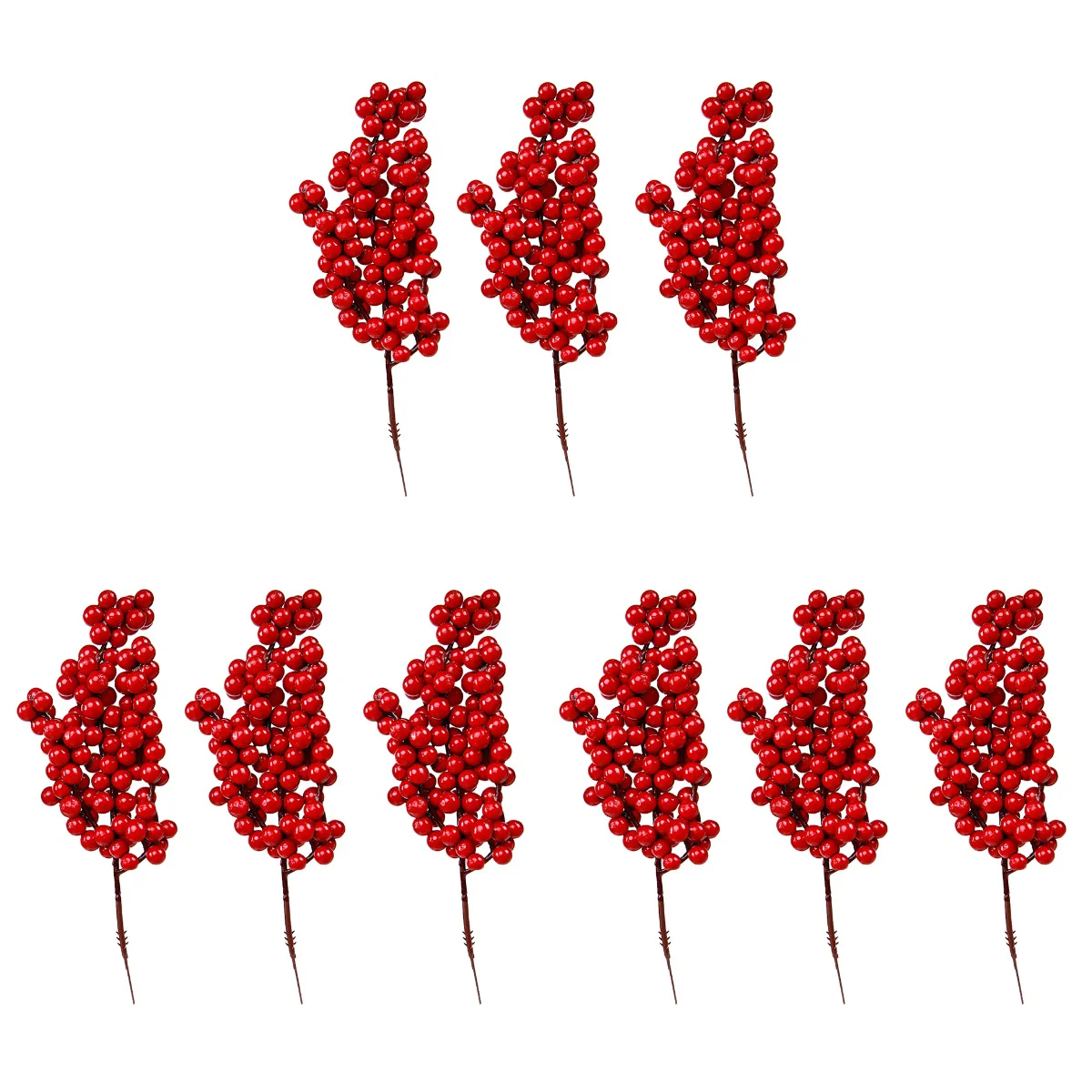 

Berries Berry Christmas Artificial Fake Holly Branches Treestems Wreathornamentsfloral Wirestem Red Flowers Burgundy Faux Picks