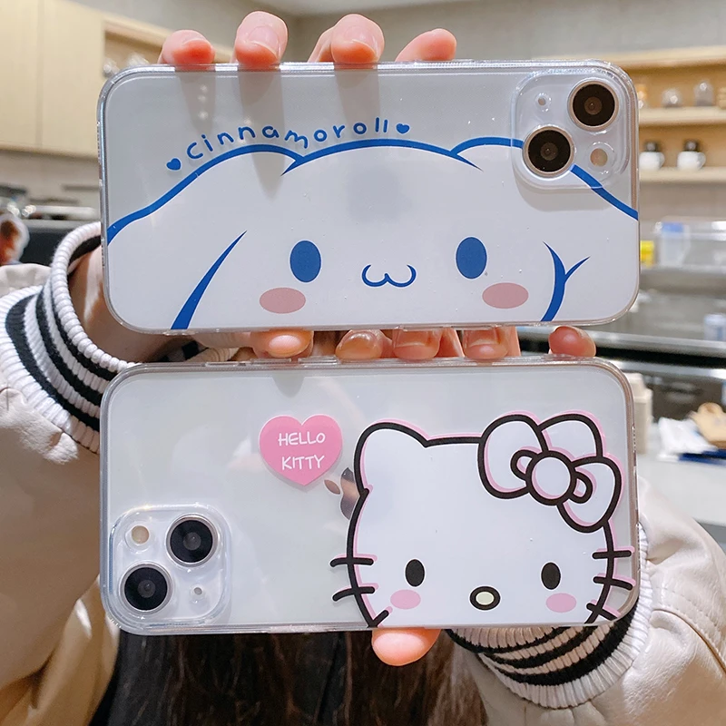 

Hello kitty Cinnamon dog Cartoon CASE For iPhone 11 13 12 Pro Max 13 Pro Max X XR XS MAX SE2020 8 7 6 6S Plus Funda white Cover