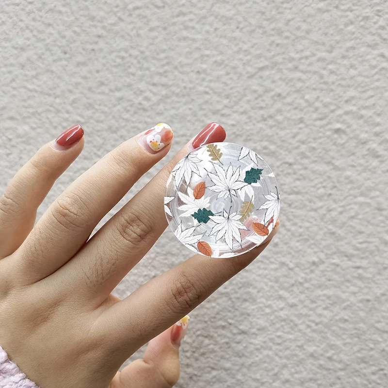 Кольцо-держатель для смартфона с зеленым растением Кленовым листом бананом и