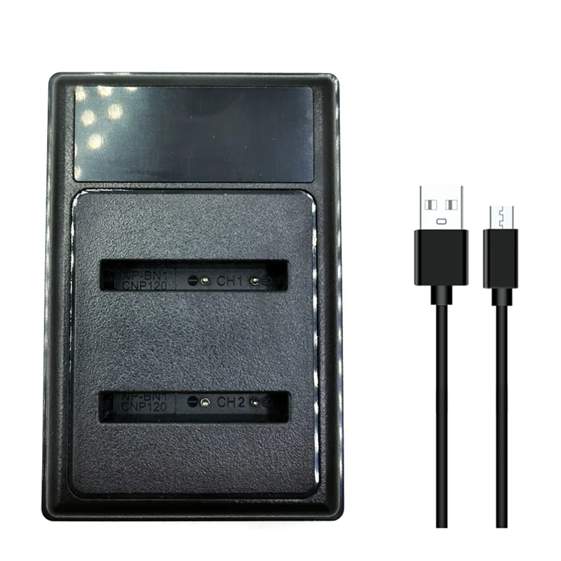 

NP-BN1 Charger LED USB Dual Battery Charger for -QX10 -T99 T110 -TF1 -TX5 TX7 TX9 TX10 Camera