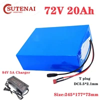 new 72v 20ah 21700 lithium battery pack 20s4p 84v electric bicycle scooter motorcycle bms 3000w high power battery 5a charger