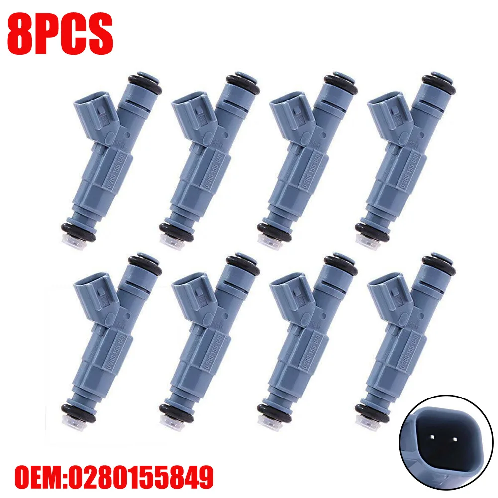 

8Pcs Fuel Injectors 0280155849 822-11149 XF1E-A5B CM4902 Replace For Dodge Ram For Jeep Grand Cherokee 02-07