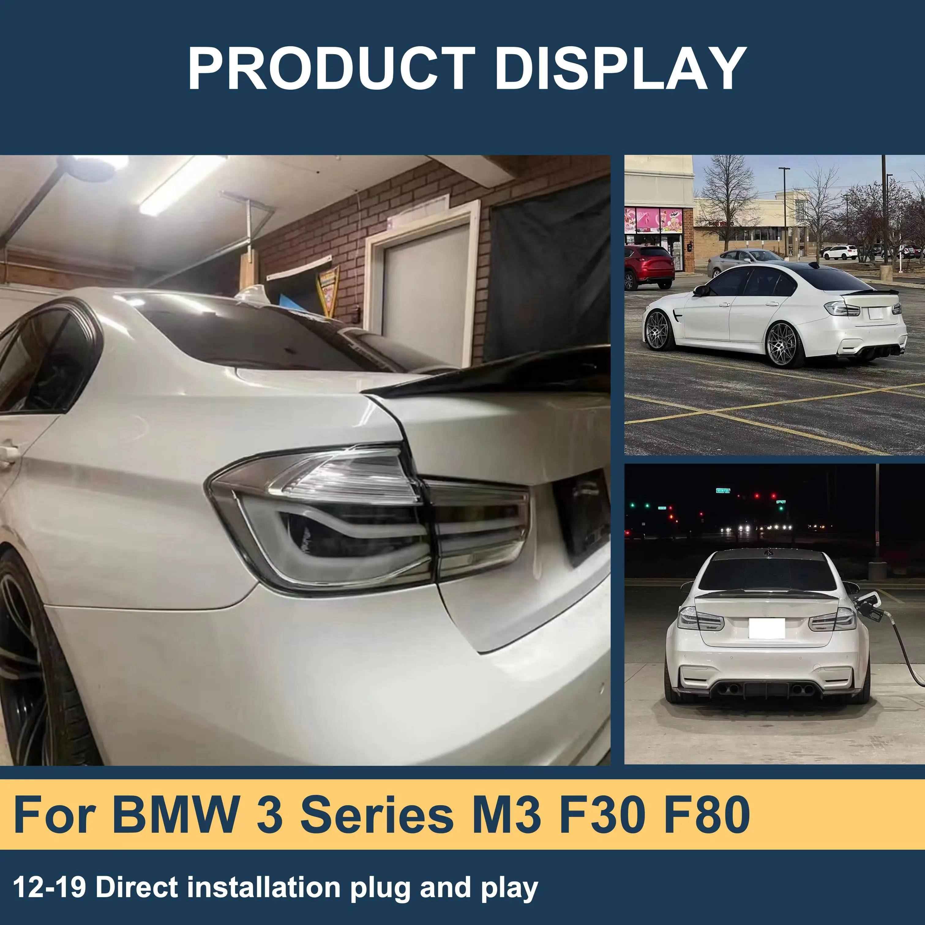 Фото Задние фонари J ONE Cars Parts And Accessories Lci MP белого цвета для BMW 3 серии M3 F30 F80 2012-2019 G20 F30 №5