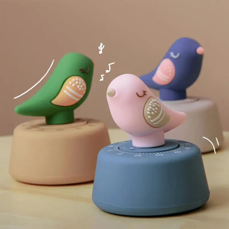 

Chirp Bird Countdown Timer Student Learning Time Manager Kitchen Timer Mechanical Reminder Silent Durable Practical Timer