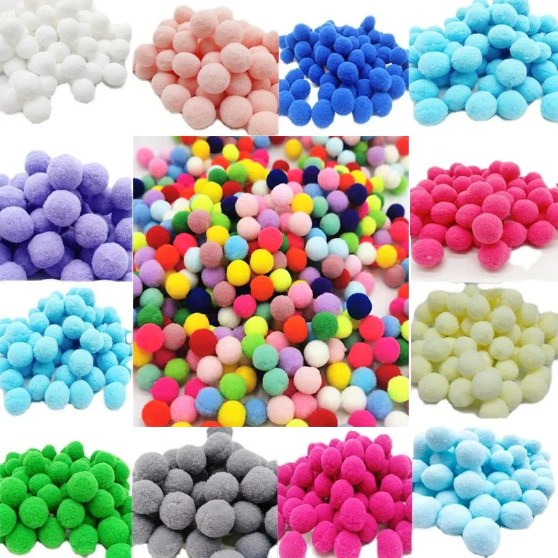 Pom Poms 8/10/15/20/25/30MM Soft Pompones Fluffy Plush Pompoms DIY Crafts Pom Pom Ball For Home Christmas Decor Sewing Supplies