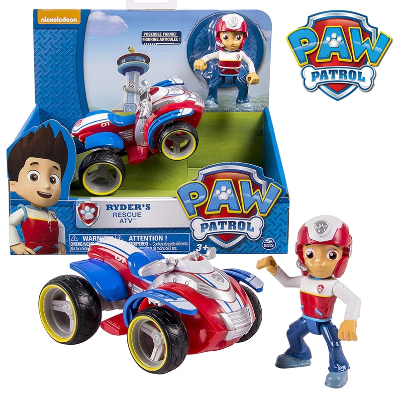 

Paw Patrol Dog Racers Vehicle Ryder Toy for Boys Anime Action Figure Doll PVC Material Patrulla Canina Model Robot Toy Kids Gift