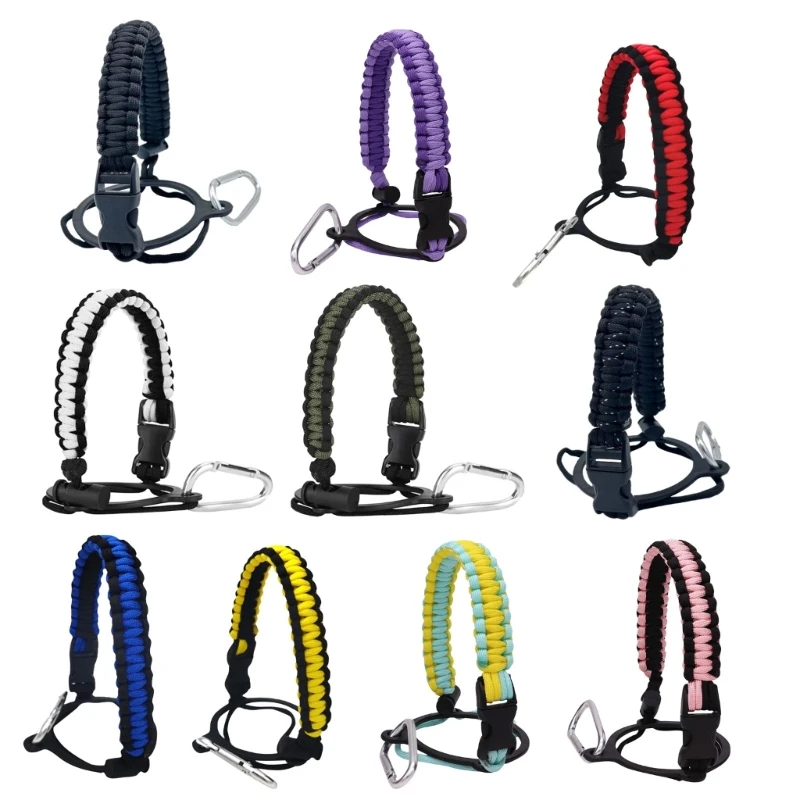 

Water Bottle Handle Strap for Outdoor Camping Water Bottle Strap Paracord Handle with Safety Paracord Handle Carabiner