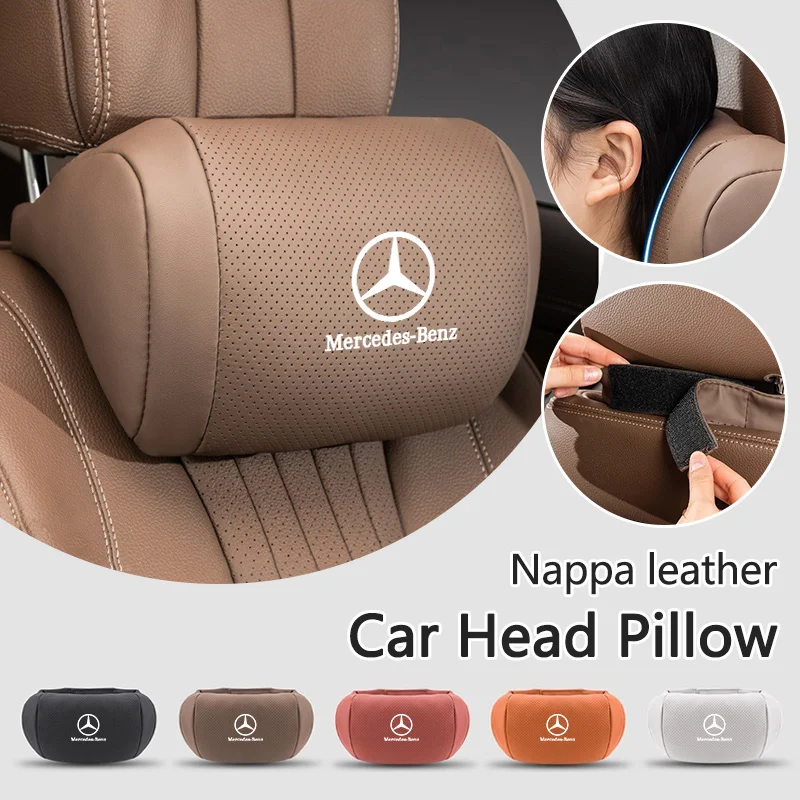 Фото Подушка для шеи в автомобиль из дышащего хлопка Cloud Cotton для Mercedes-Benz A, B, C, E, S-класса, GLC, GLA, GLB, GLE, GLS, W212, W213, W205, W206 №1