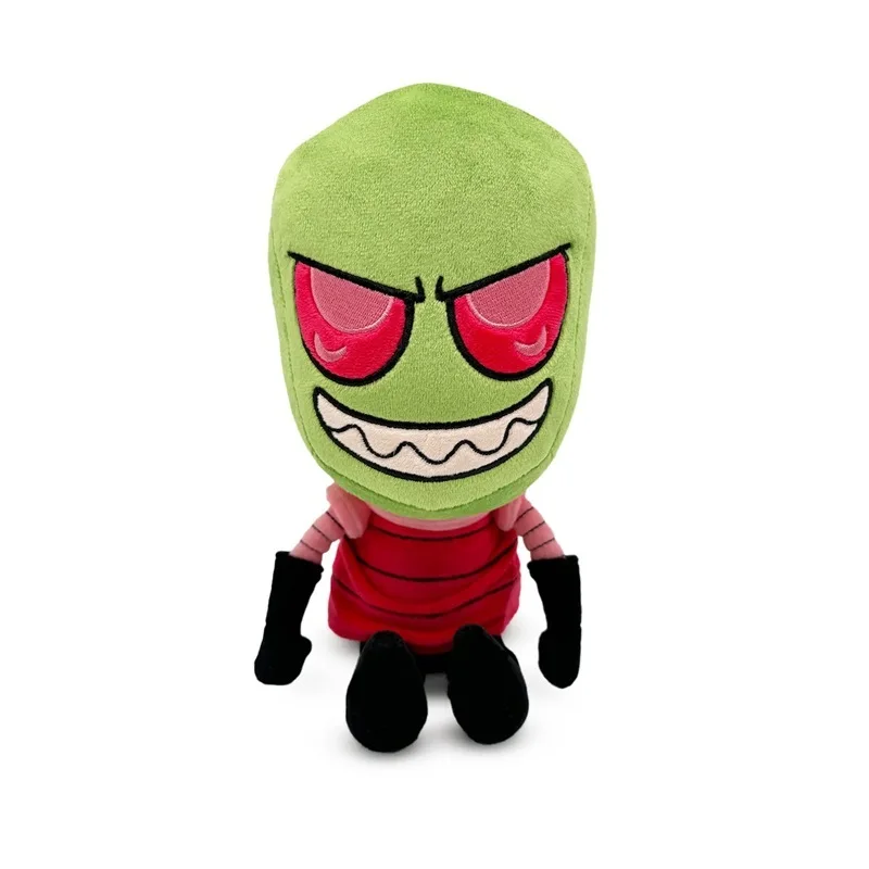 Фото Новый Zim Zippermouth плюшевый зеленый Invader Monster Red Eyed Monster улыбающийся мальчик Dib коллекция модель игрушки для детей подарки на день рождения №2