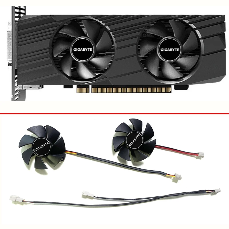 Ventilador de Refrigeração para Gigabyte Gtx 1650 Gtx1650 d6 oc Baixo Perfil 4g Cartões 0.19a Fs1250-a1053a Gpu Vga Vídeo Cooler 2pin 3pin 45 mm