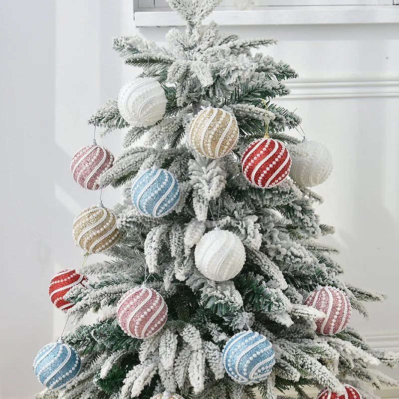 

Christmas Ornaments Christmas Tree Decoration Ornaments Colorful Balls 8cm Hanging Ball XMAS Decor Festival Dress Up 2022 Decor