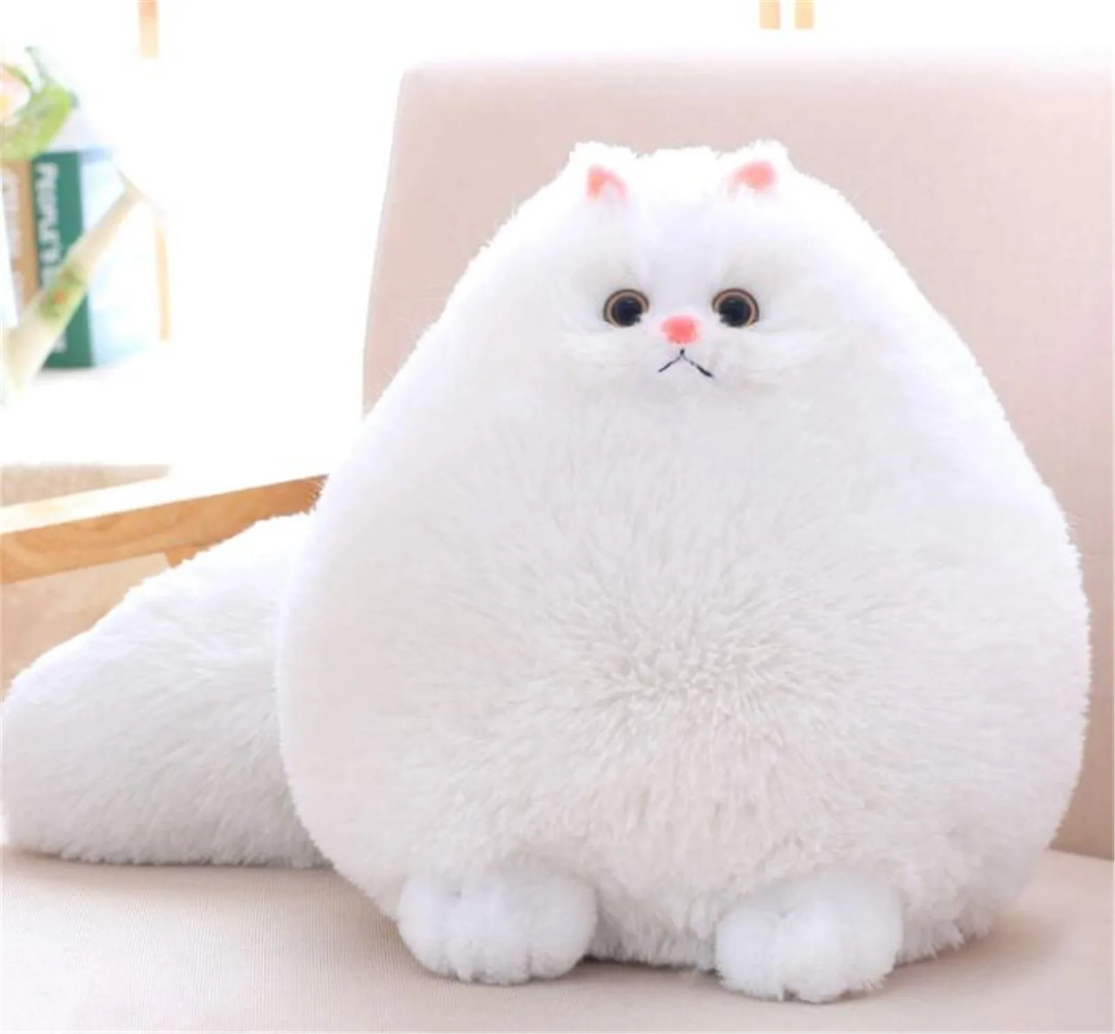 

Long Tail Cute Simulation Fluffy Persian Cat Doll Pillow 30cm-50cm Kawaii Plush Doll Kids Gift Home Decor Creative Stuffed Toys