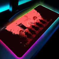 scenery desk gadgets office laptop accessories mouse pad with backlight 800x300 xxl organization aesthetic rgb led art playmats