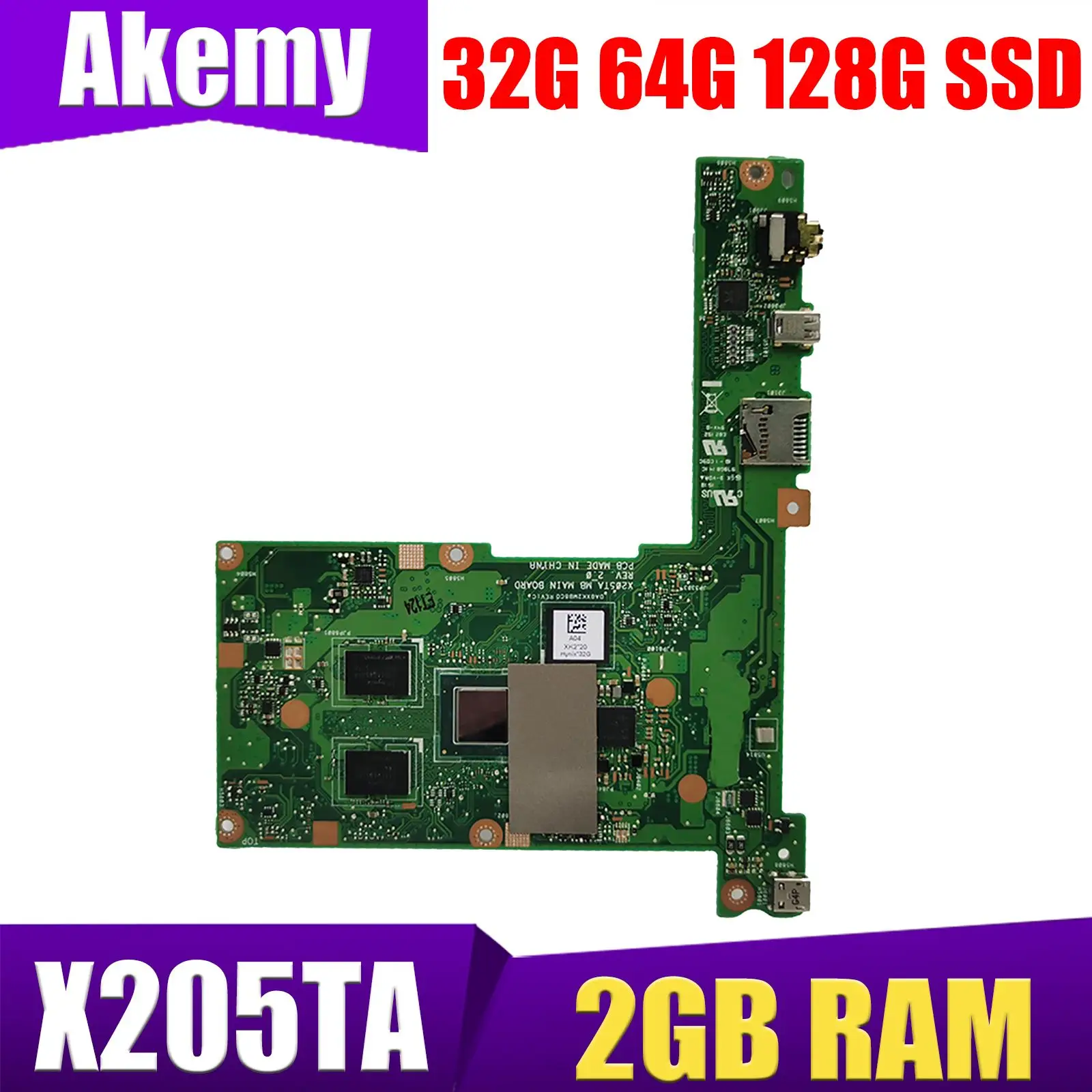 

X205TA Laptop Motherboard for ASUS X205TA X205T Notebook Motherboard Mainboard Z3735F CPU 2GB RAM 32G 64G 128G SSD