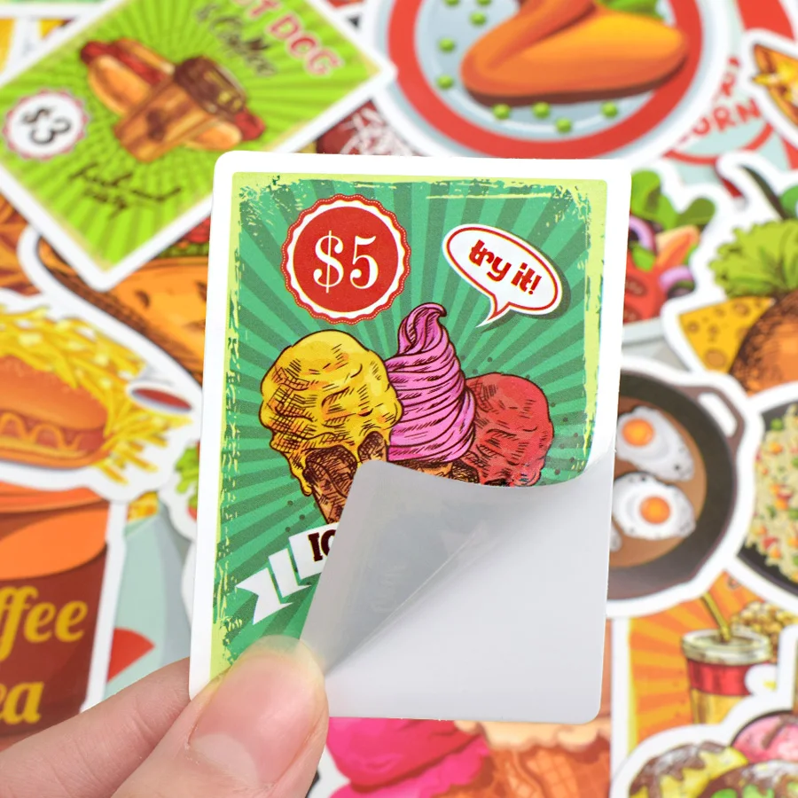 Стикеры для фаст-фуда 50 шт. игрушки детей вкусного гамбургера фри мороженого меню