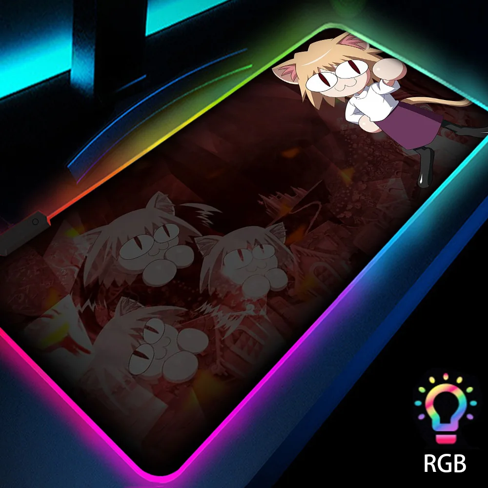 

Mouse Pad Gabinete Gamer Backlit Office Tables RSG Gaming Laptops LED Decorative Mat Desk Pc Gamer Completo Keyboard